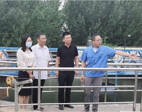 韩城市人大常委会副主任张宏哲到水环境公司金城污水处置厂调研 韩城市人大常委会副主任张宏哲到水环境公司金城污水处置厂调研