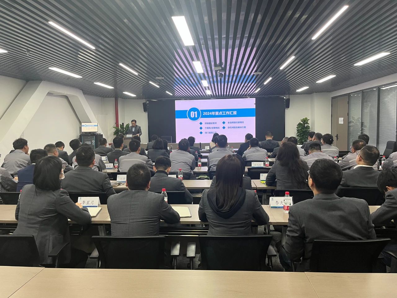 述职评议亮答卷 担任作为启新程|水环境公司召开2024年度述职评议工作会 述职评议亮答卷 担任作为启新程|水环境公司召开2024年度述职评议工作会